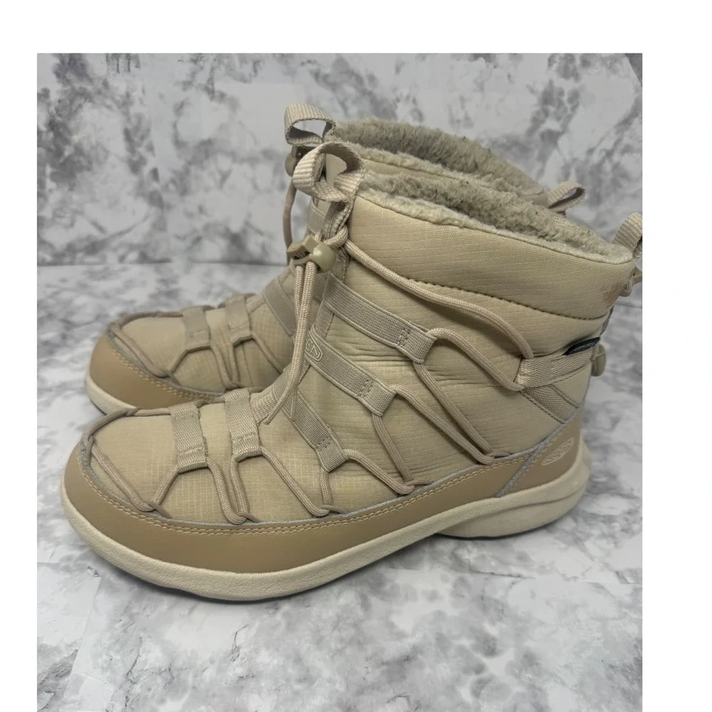 Keen Hoodoo III Lace Up Waterproof‎ Winter Boots Tan Beige 1026619 Womens 8